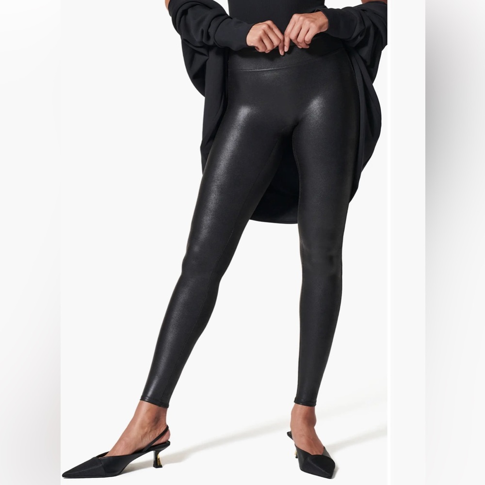NEW! Spanx Faux Leather Leggings size 1X